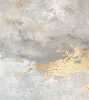 Light brown with golden handmade painting